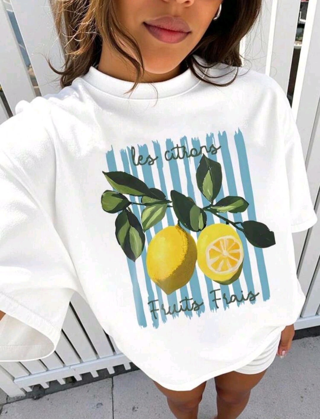 13. Les Citrons Lemon Print Oversized Tee