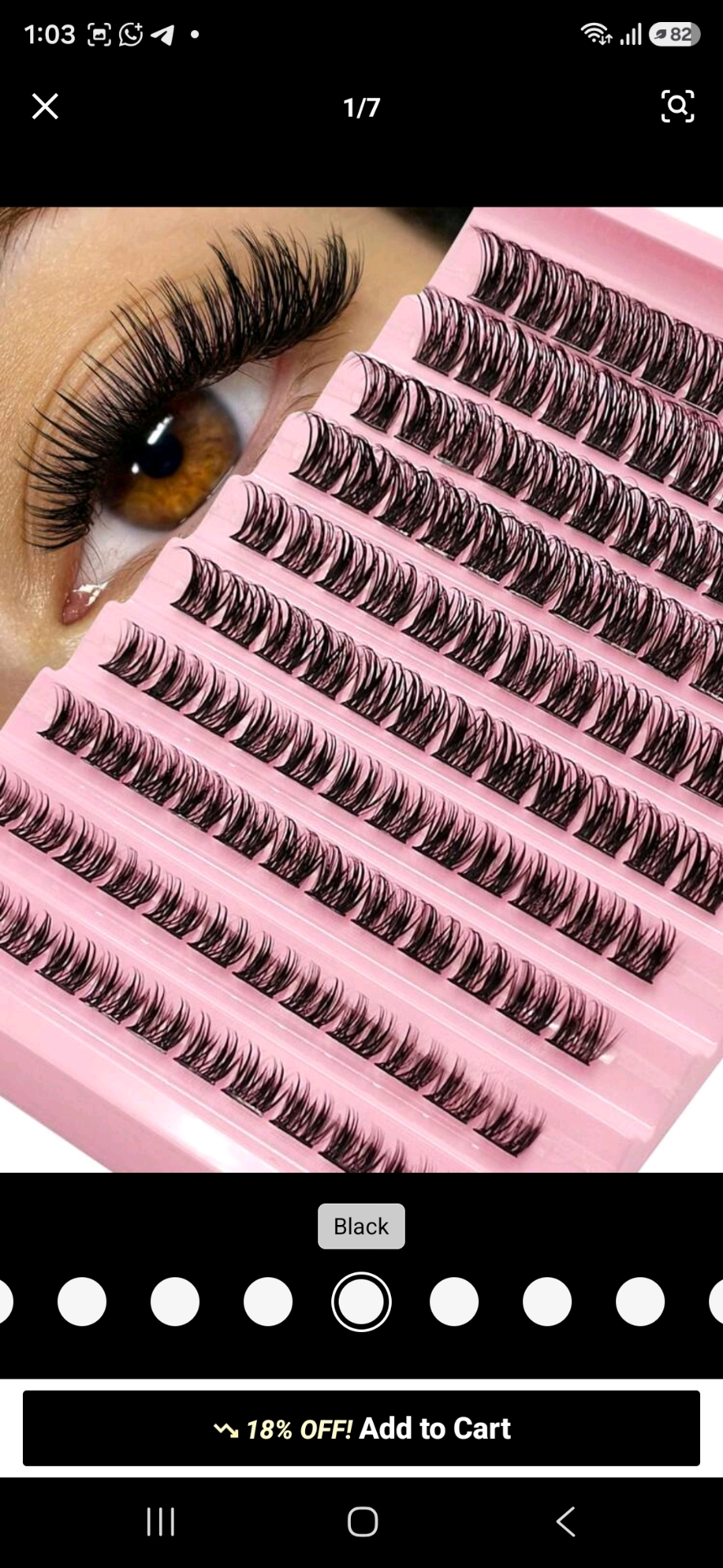 32. DIY Lash Cluster Tray - Black (Volume Fluffy)
