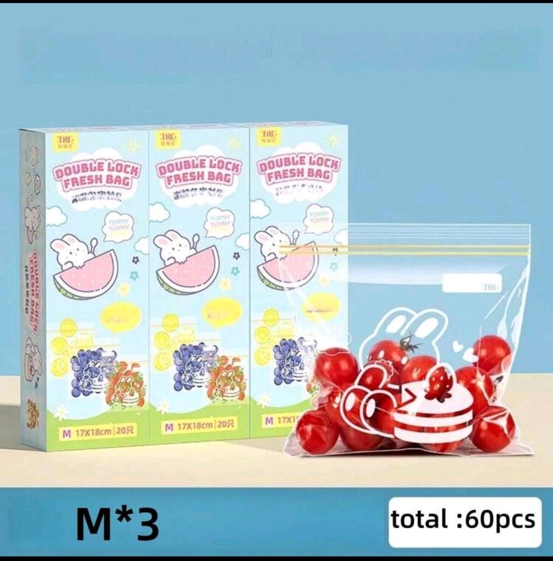 19. Double Lock Fresh Zip Bags — 60 pcs (3 boxes)