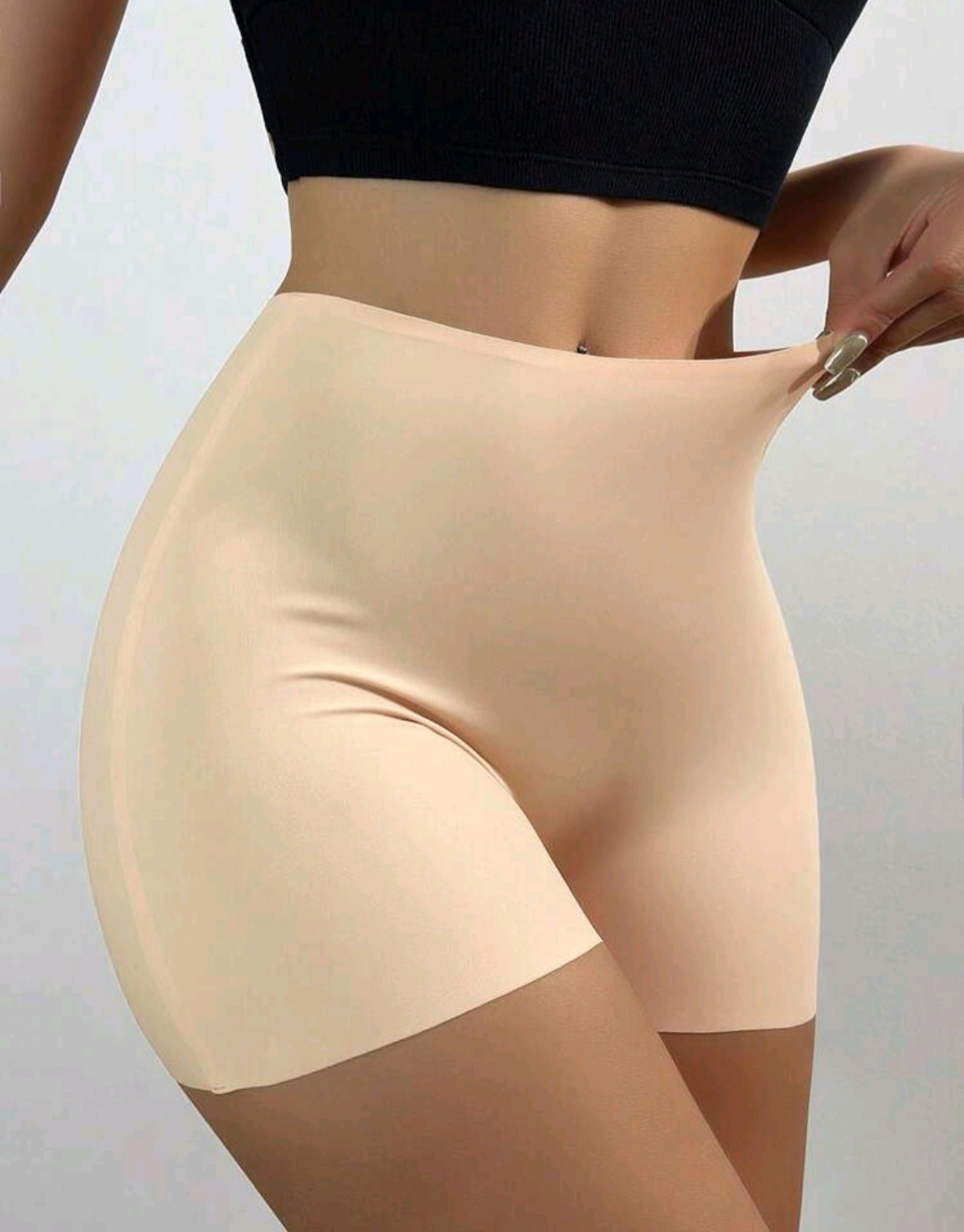 03. Seamless Safety Shorts — Nude