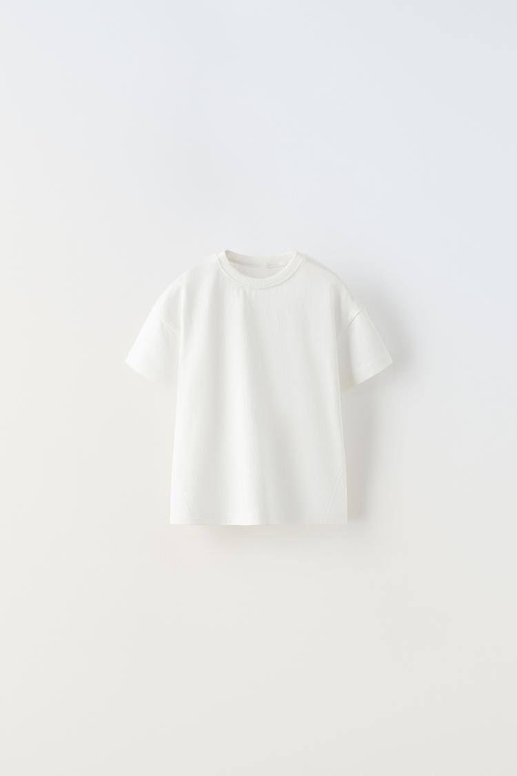 07. Zara White Cotton Basic Tee