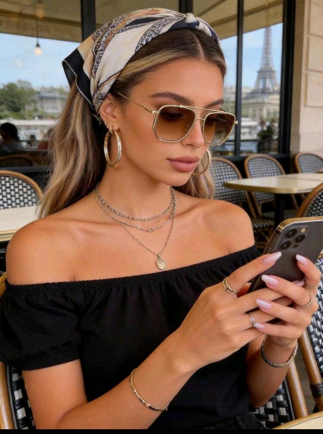 05. Gold Aviator Square Sunglasses