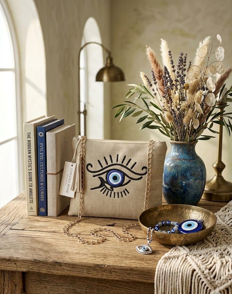 15. Evil Eye Jute Clutch