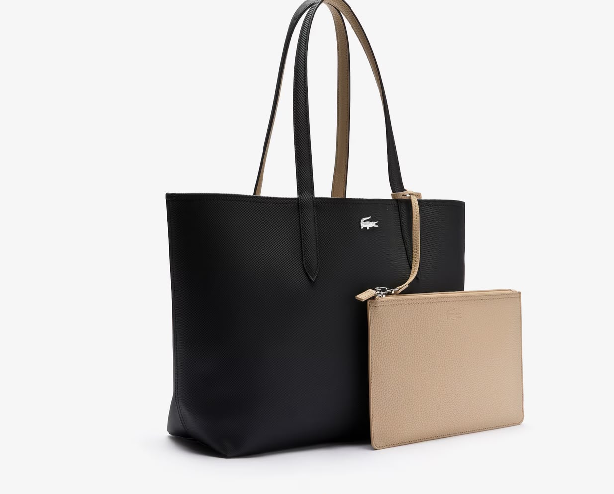 07. Lacoste-Style Reversible Shopper Tote + Pouch