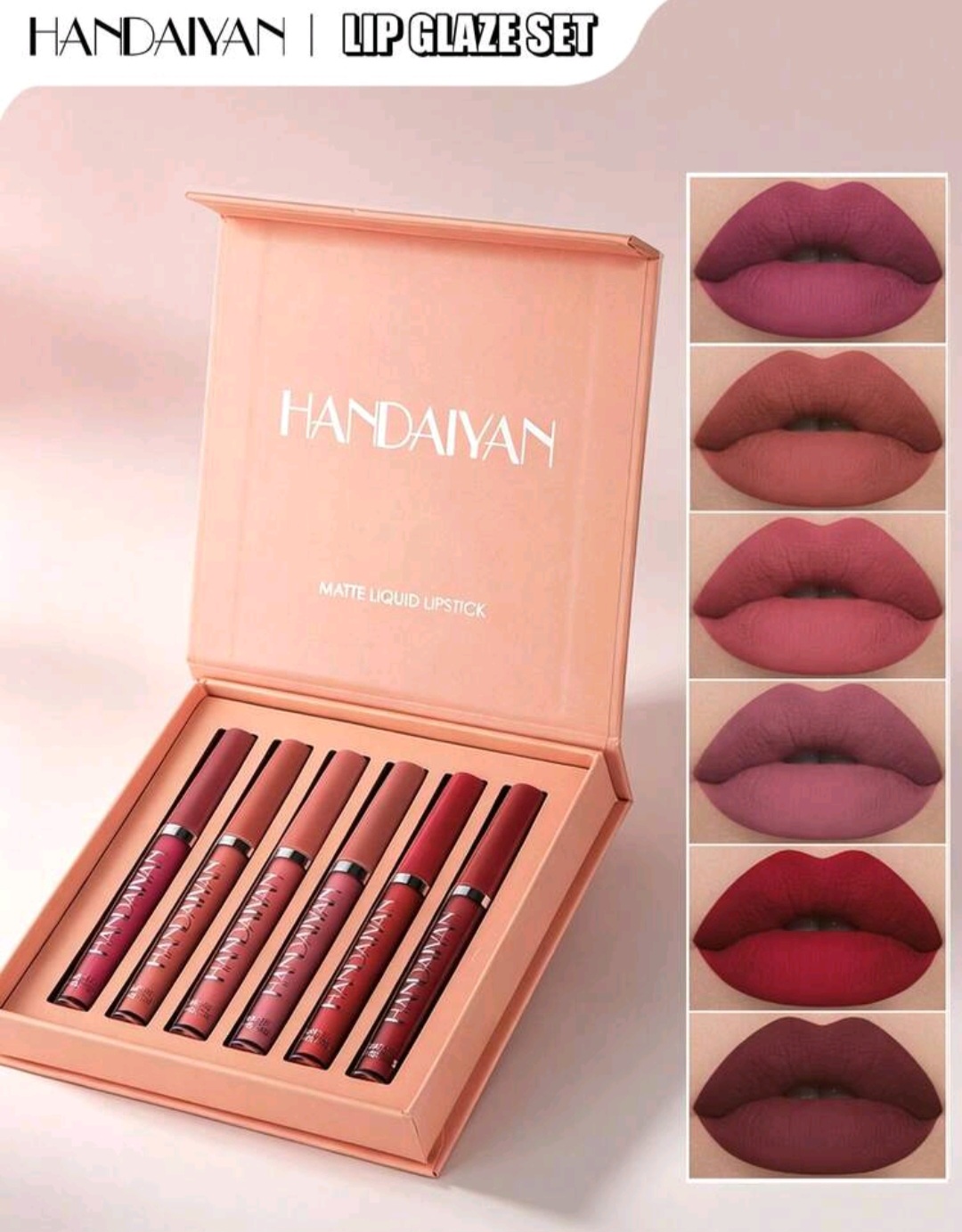 30. Handaiyan Lip Glaze Set - Classic Reds (6 pcs)