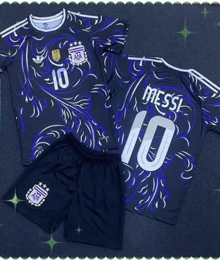 09. Messi Argentina Black Ornament Kit (2pc)