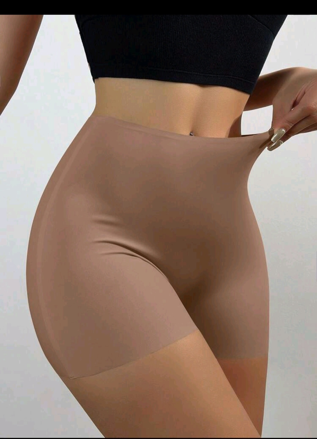 05. Seamless Safety Shorts — Mocha
