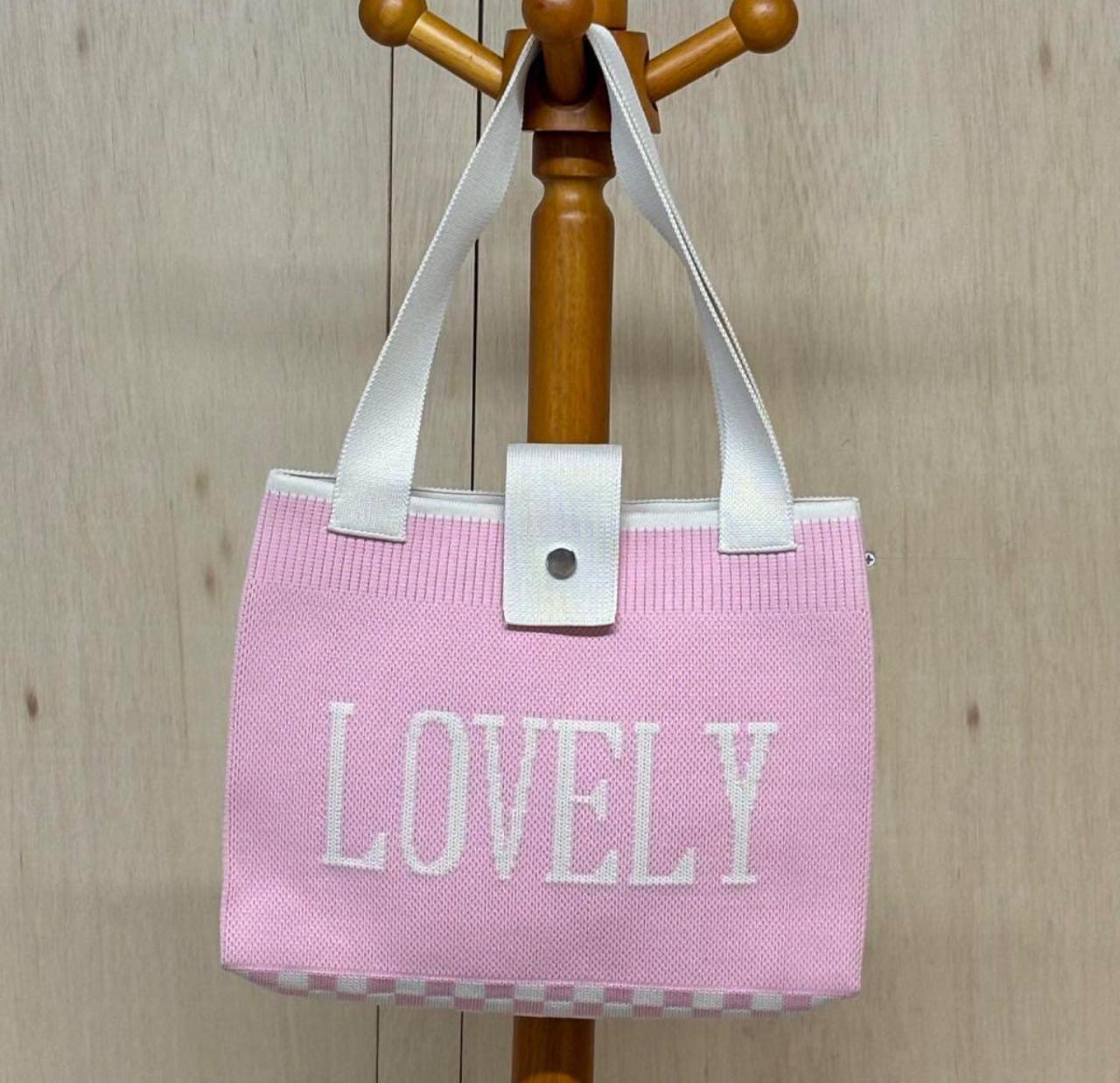 03. Lovely Knit Mini Tote — Pink