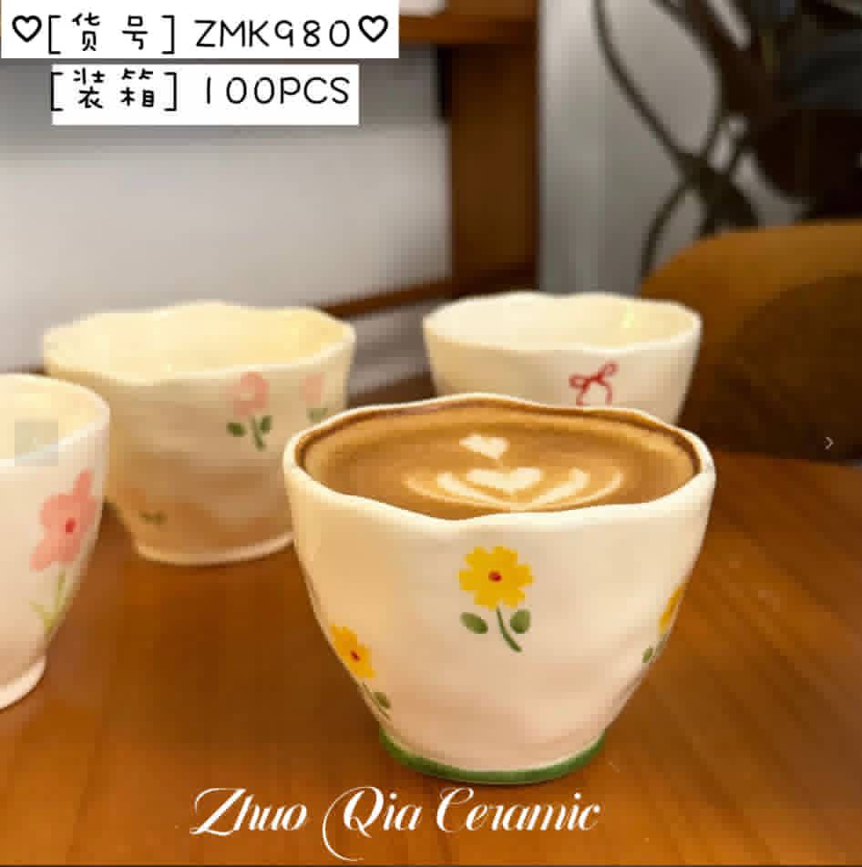 05. Floral Ceramic Coffee Cup (ZMK980)