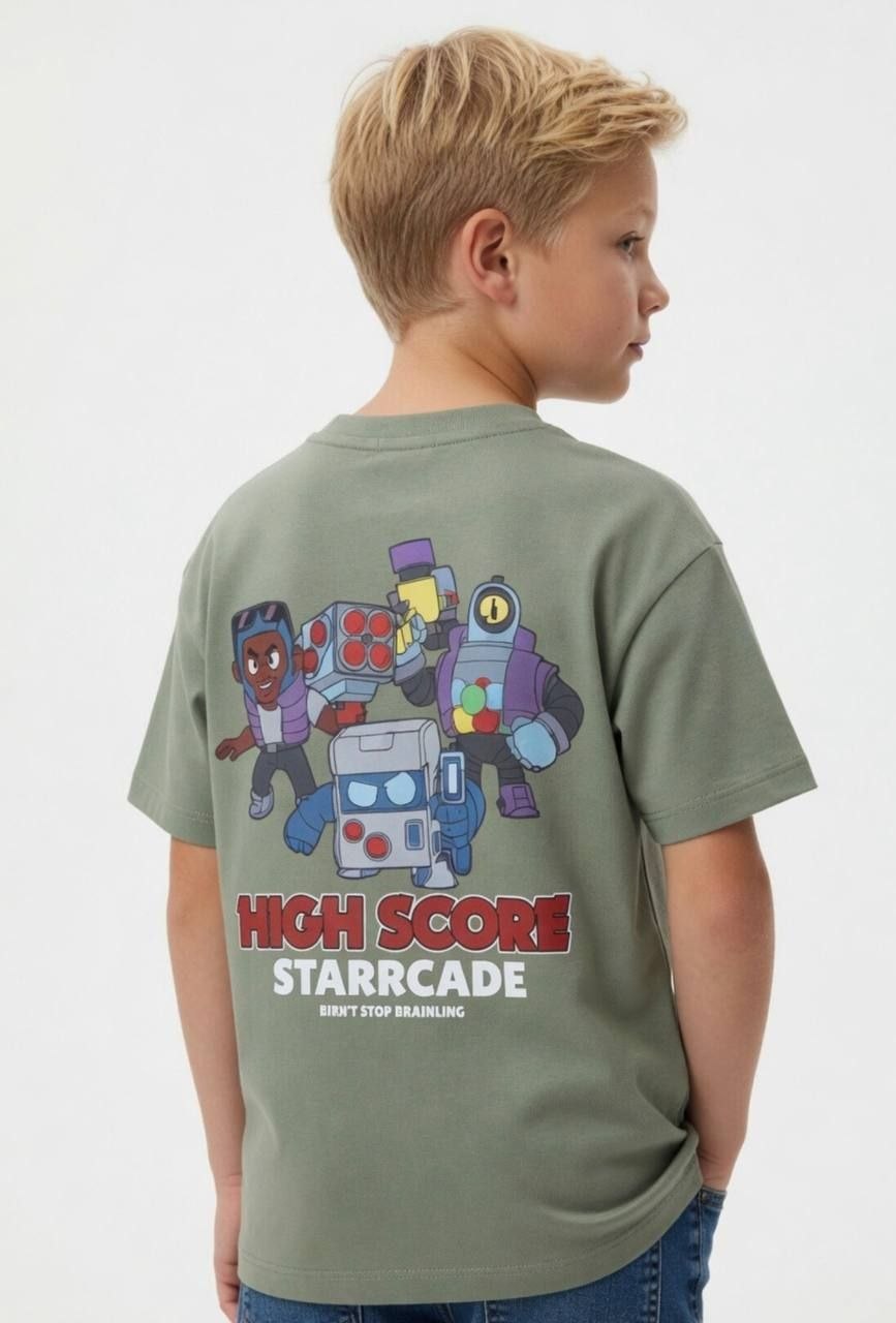 05. Brawl Stars Green Oversized Top (Back)