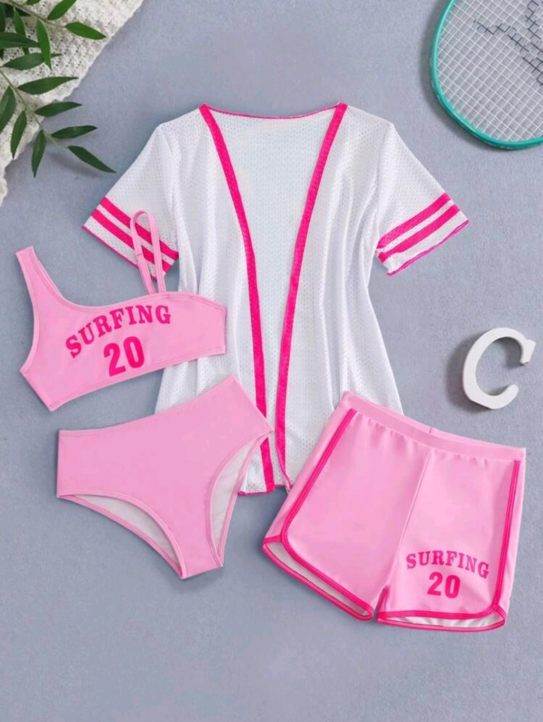 14. Surfing 20 Pink 3pc Set with Cover-Up