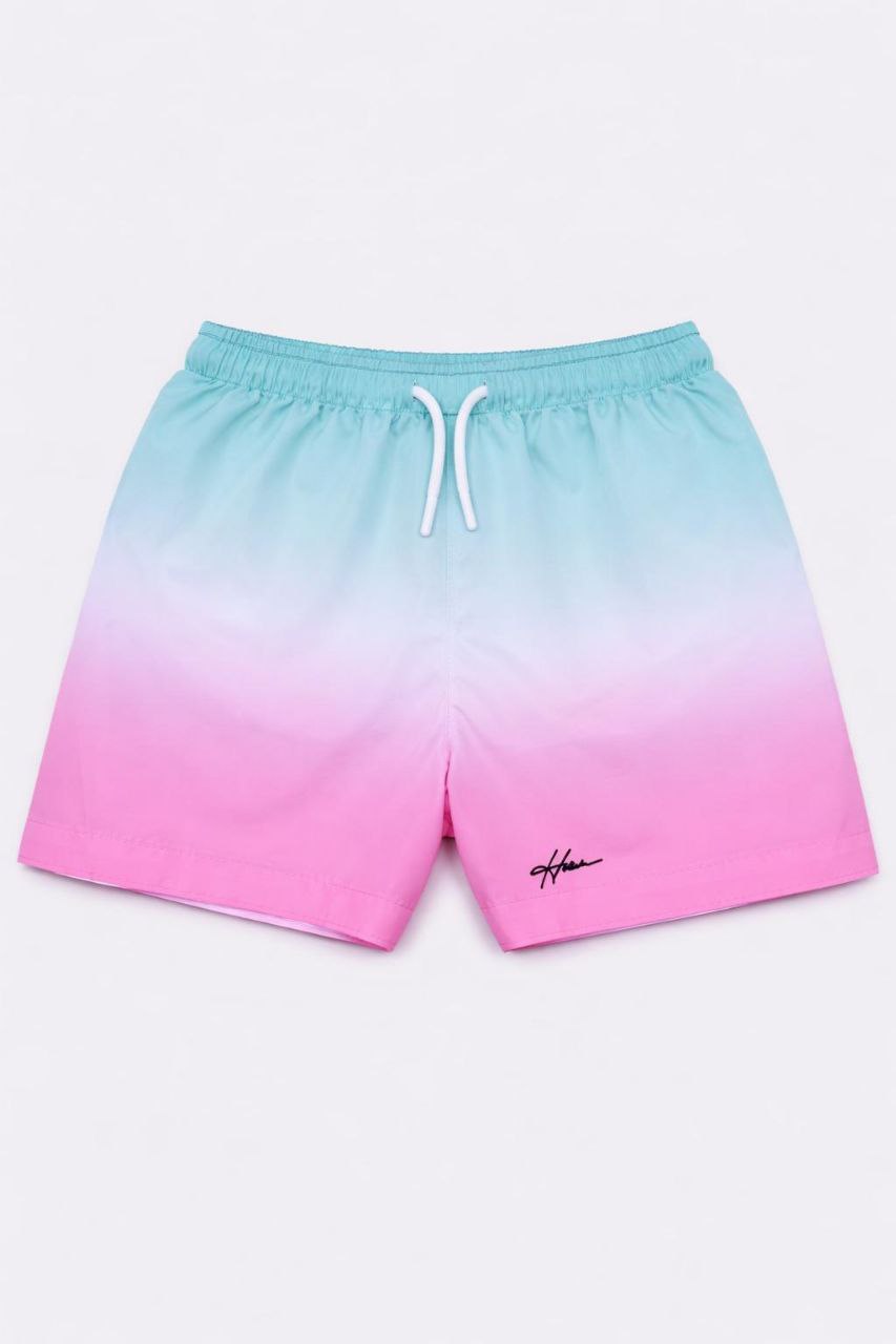 03. Ombre Mint-Pink Swim Shorts