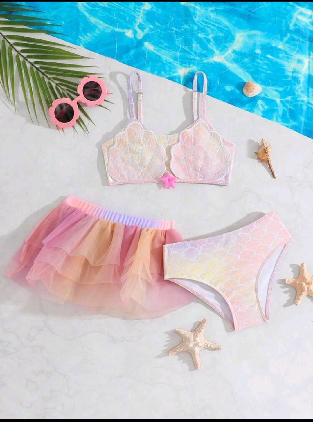 10. Mermaid Shell Tutu Swim Set
